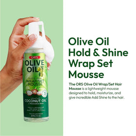 ORS ingredients label close-up highlighting olive oil and panthenol