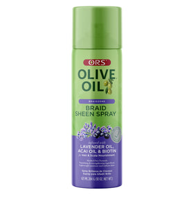 ORS olive oil braid sheen front packaging showing product benefits