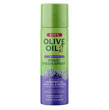 ORS olive oil braid sheen front packaging showing product benefits
