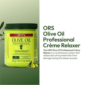 ORS olive oil relaxer cream texture close-up illustrating smooth slip and conditioning benefit