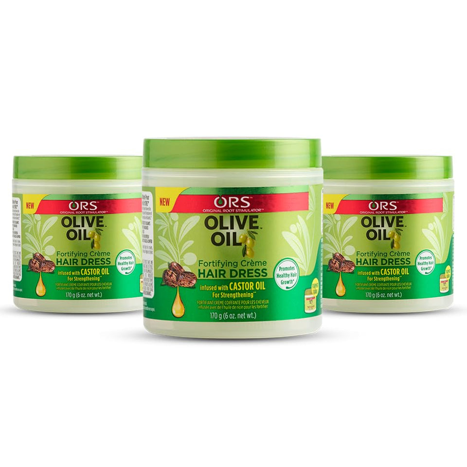 ORS Olive Oil Fortifying Cream front packaging showing 6 oz jar and benefits