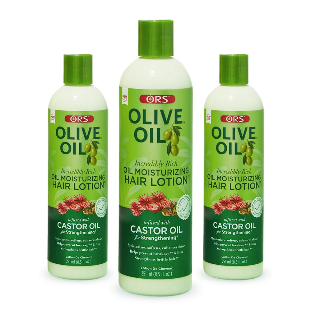 ORS bottle front packaging showing product benefits and shine