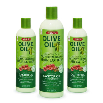 ORS bottle front packaging showing product benefits and shine