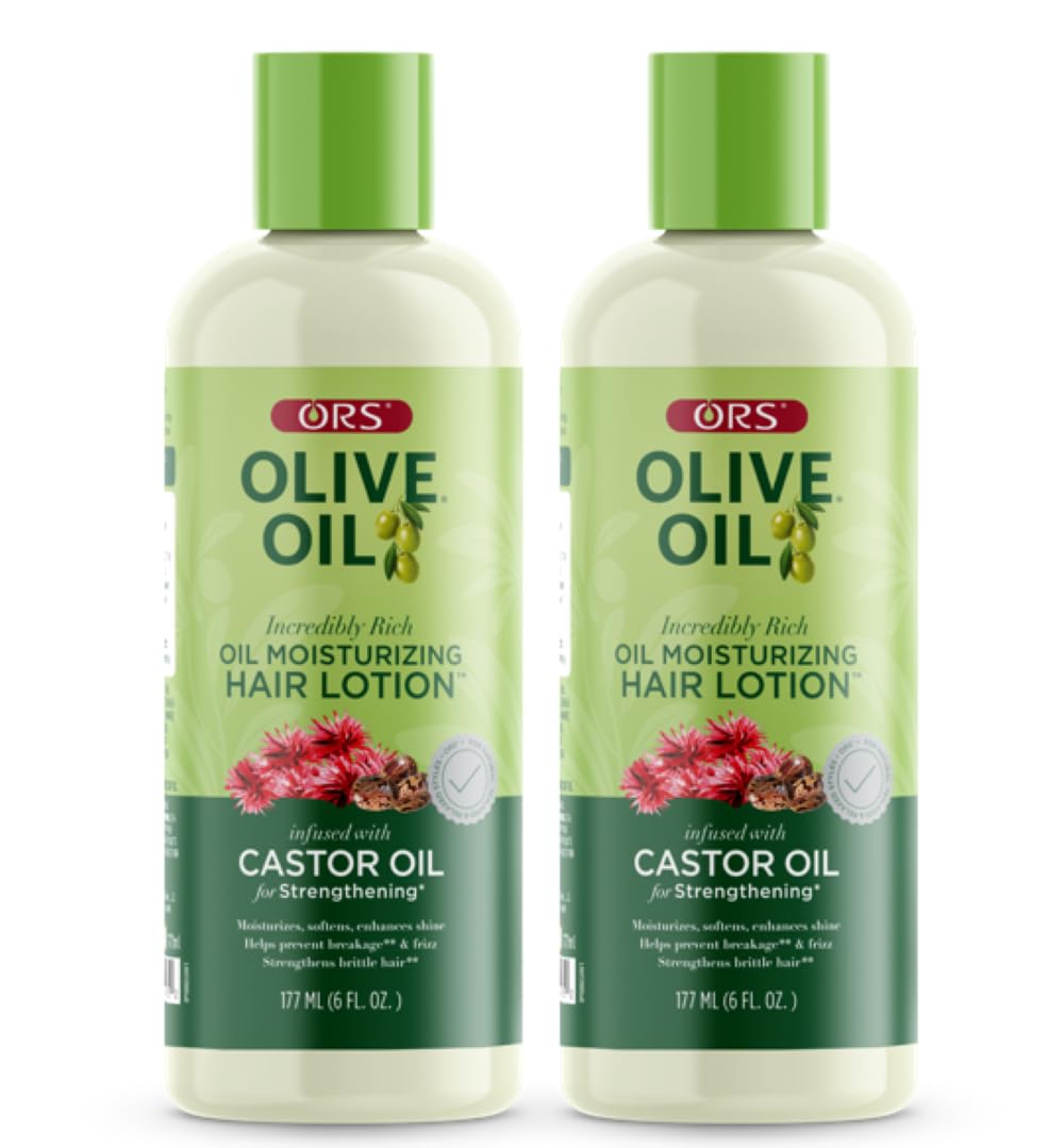 ORS olive oil front packaging showing product label and benefits in a 6 ounce bottle