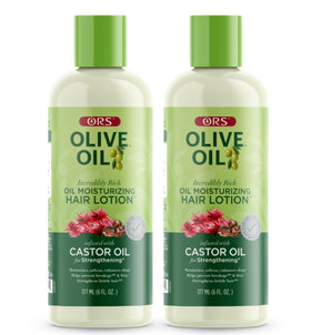 ORS olive oil front packaging showing product label and benefits in a 6 ounce bottle