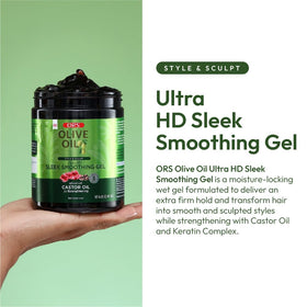 ORS close-up of gel texture highlighting smooth formula and easy application benefit