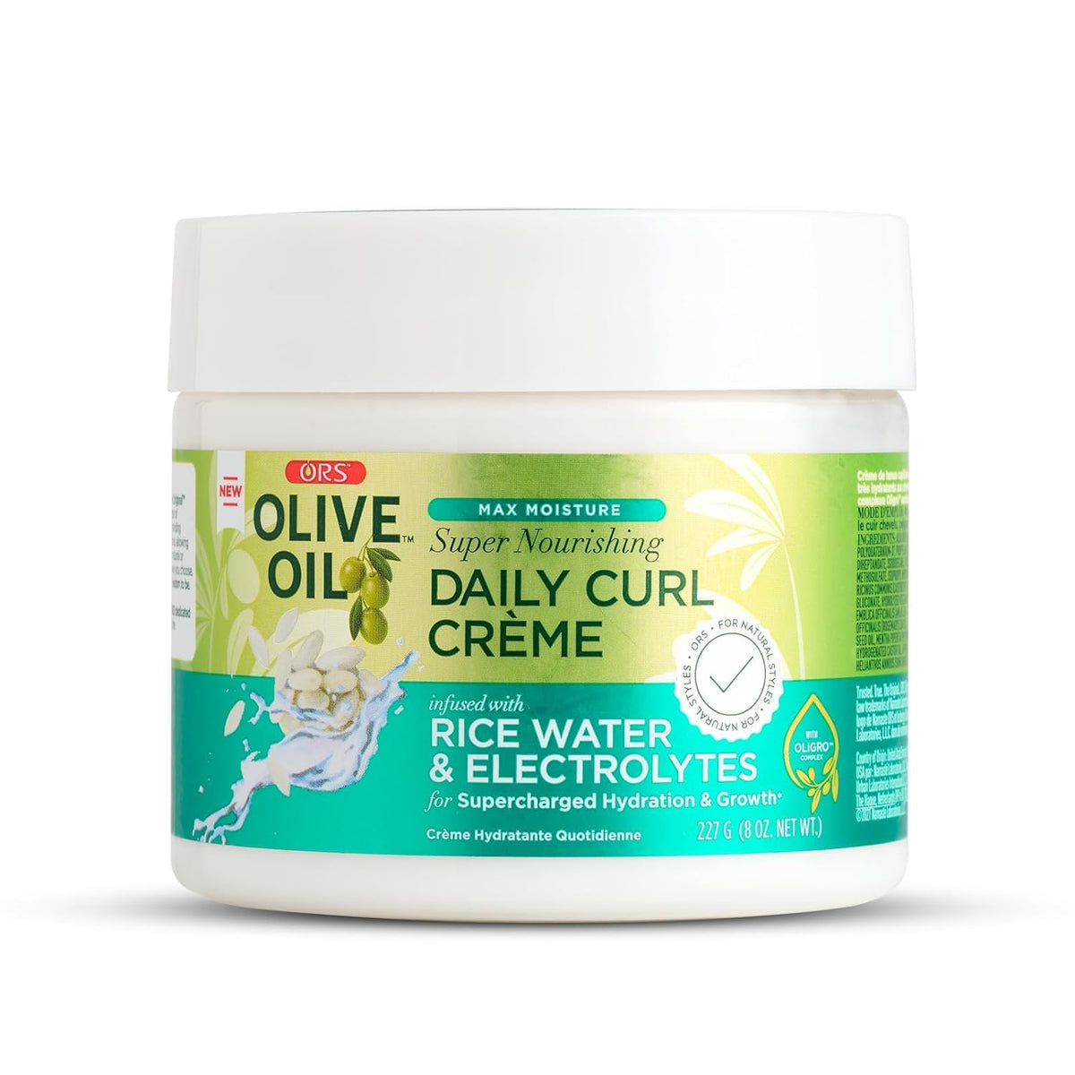 ORS front packaging showing product name and benefits for hydrating curls