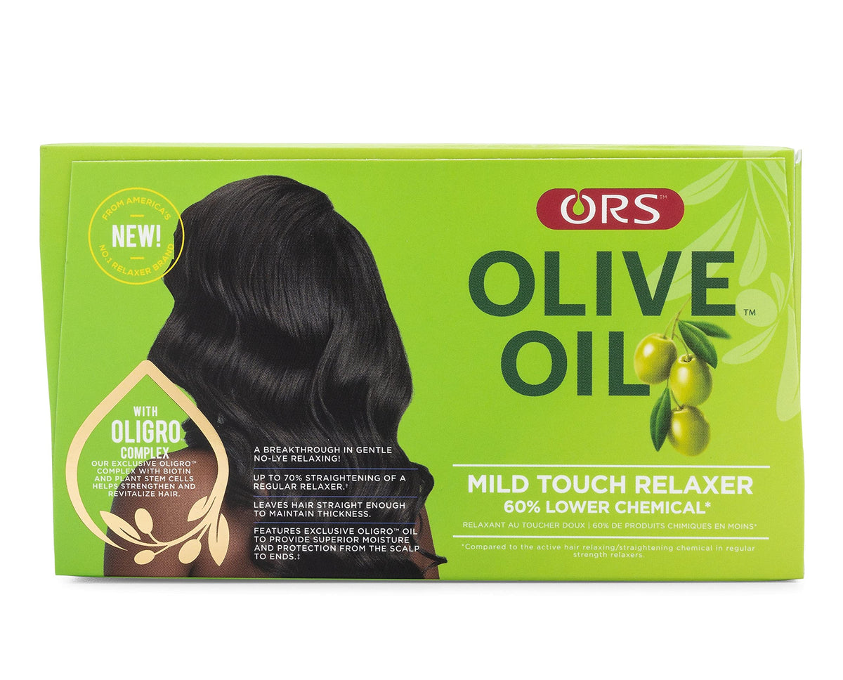 ORS Olive Oil application on hair showcasing even coverage and control