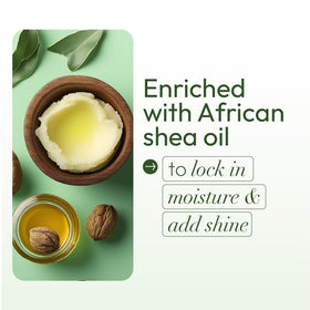 ORS ingredients label highlighting olive oil, shea butter and pequi oil benefits