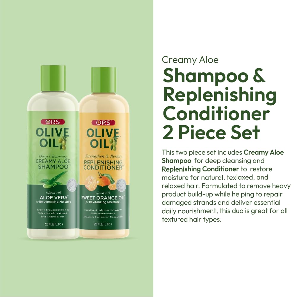 ORS label close-up on shampoo pump highlighting ingredient details