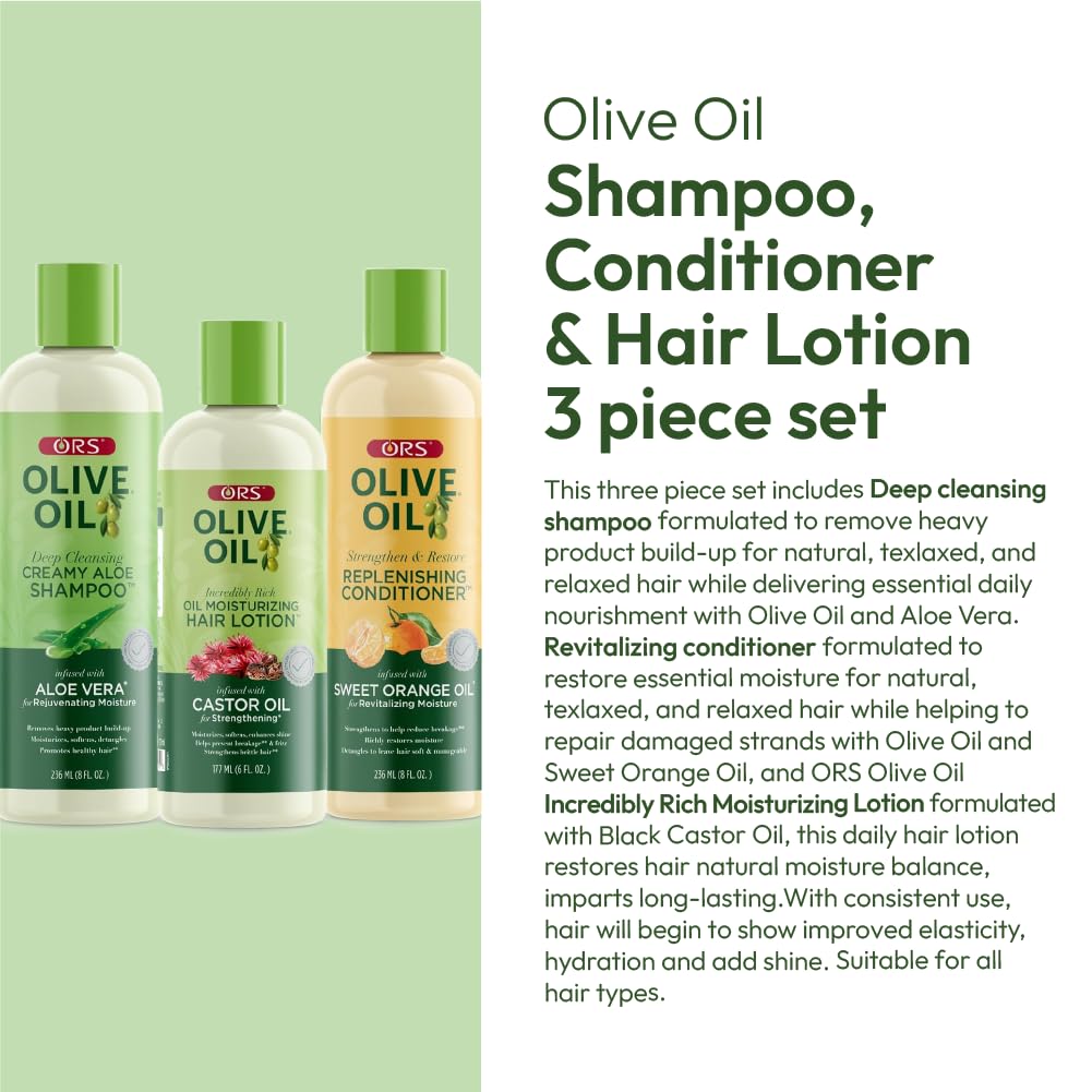 ORS shampoo pump close-up highlighting creamy aloe texture