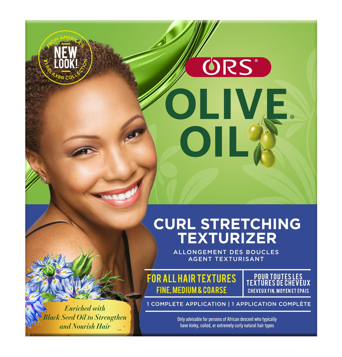 ORS front packaging showing kit and benefits for easier styling