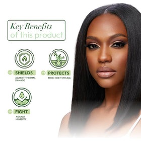 ORS product in use during blowout demonstrating frizz control benefit
