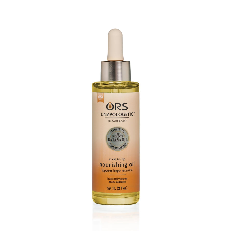 ORS root to tip front packaging showing bottle and label for easy recognition and value
