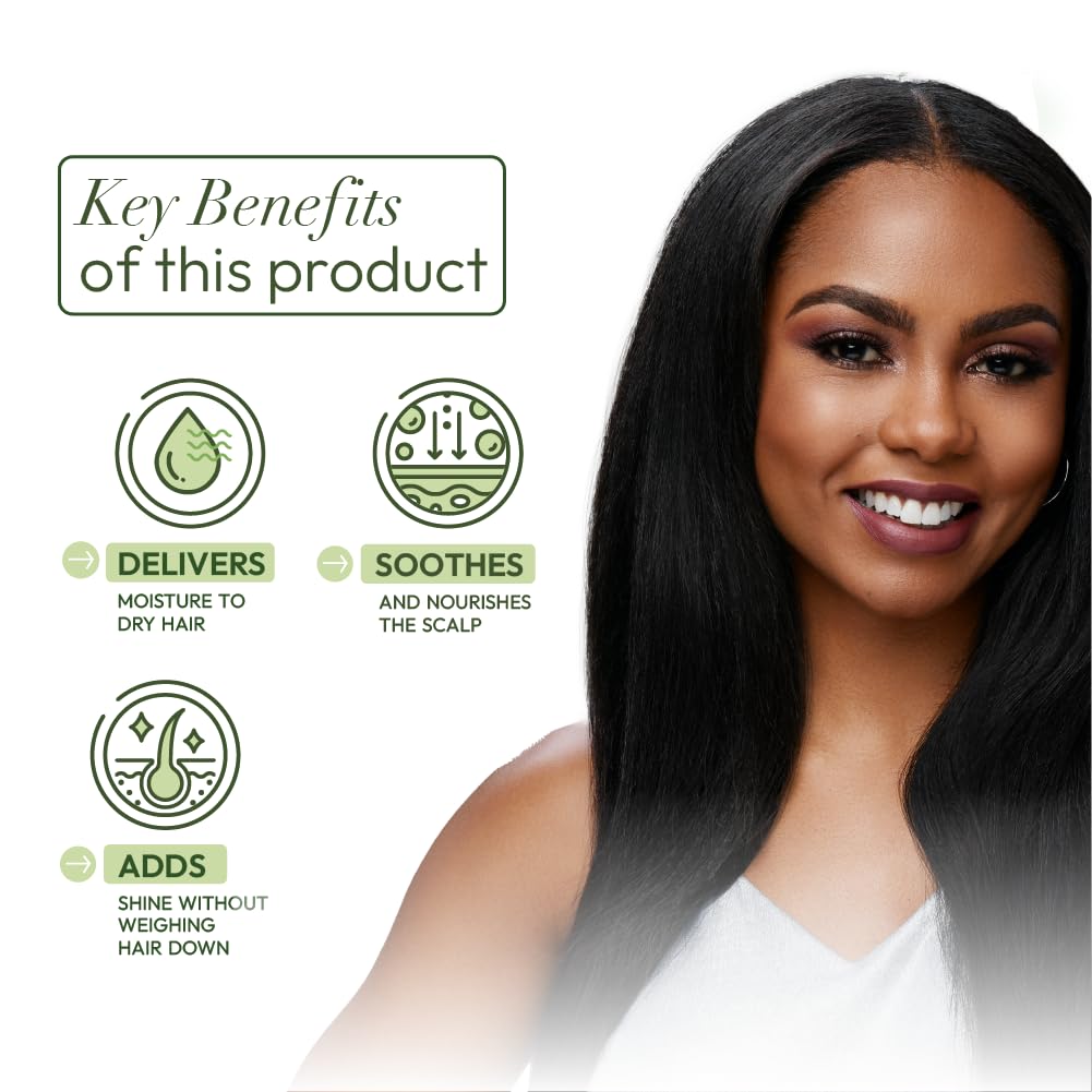ORS sprayed on braided hairstyle, adds healthy sheen and reduces frizz