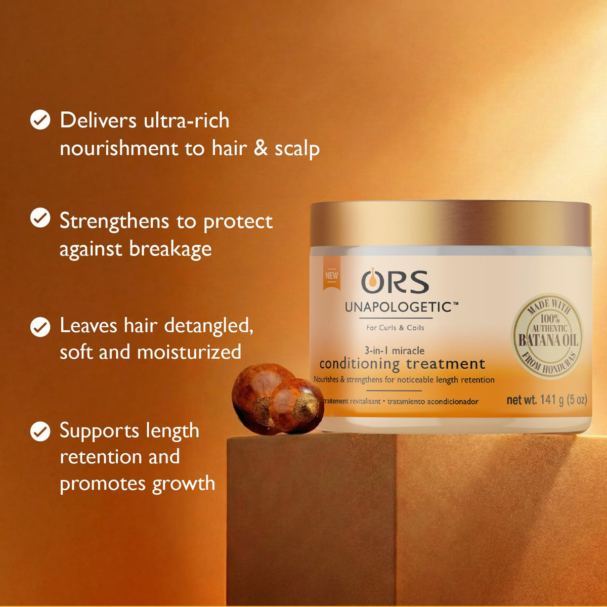 ORS product melting into hand to demonstrate easy spreadability and slip