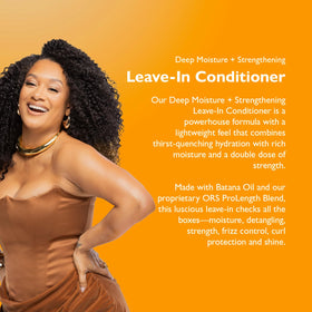ORS hair before and after image highlighting smoother, shinier curls after use
