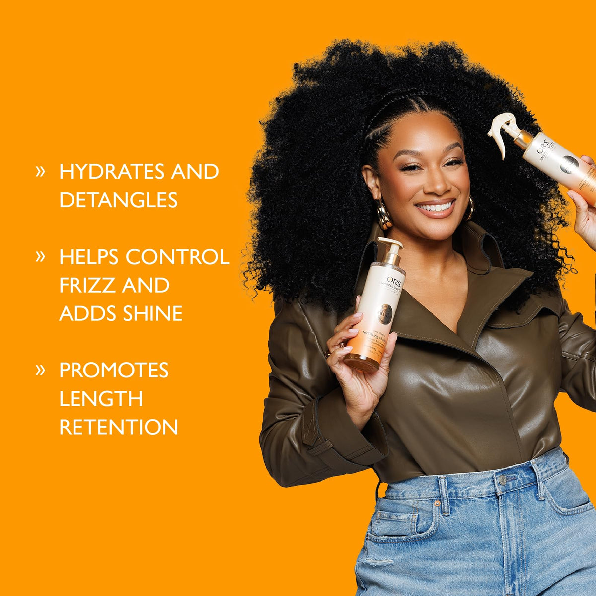 ORS ingredients label photo emphasizing olive oil, shea butter, and pequi oil benefits