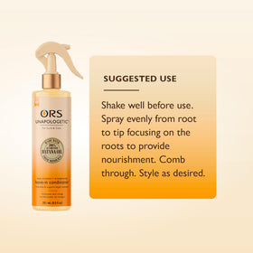 ORS lifestyle styling shot of woman using product for hydrated defined natural curls