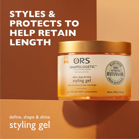 ORS styling gel texture in open jar highlighting smooth consistency