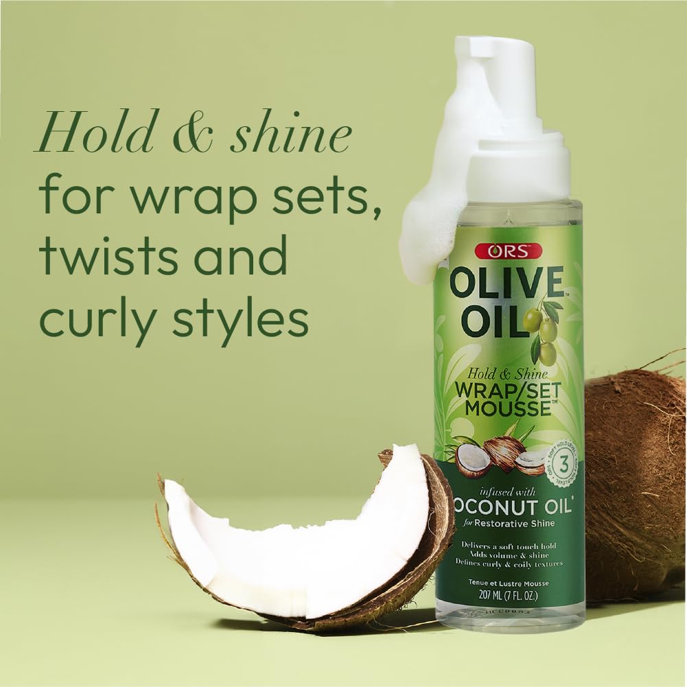 ORS used on wrapped hair rollers for defined, frizz-free sets