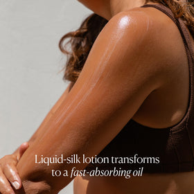 OSEA balm being smoothed on arm to show fast absorption and firmer look