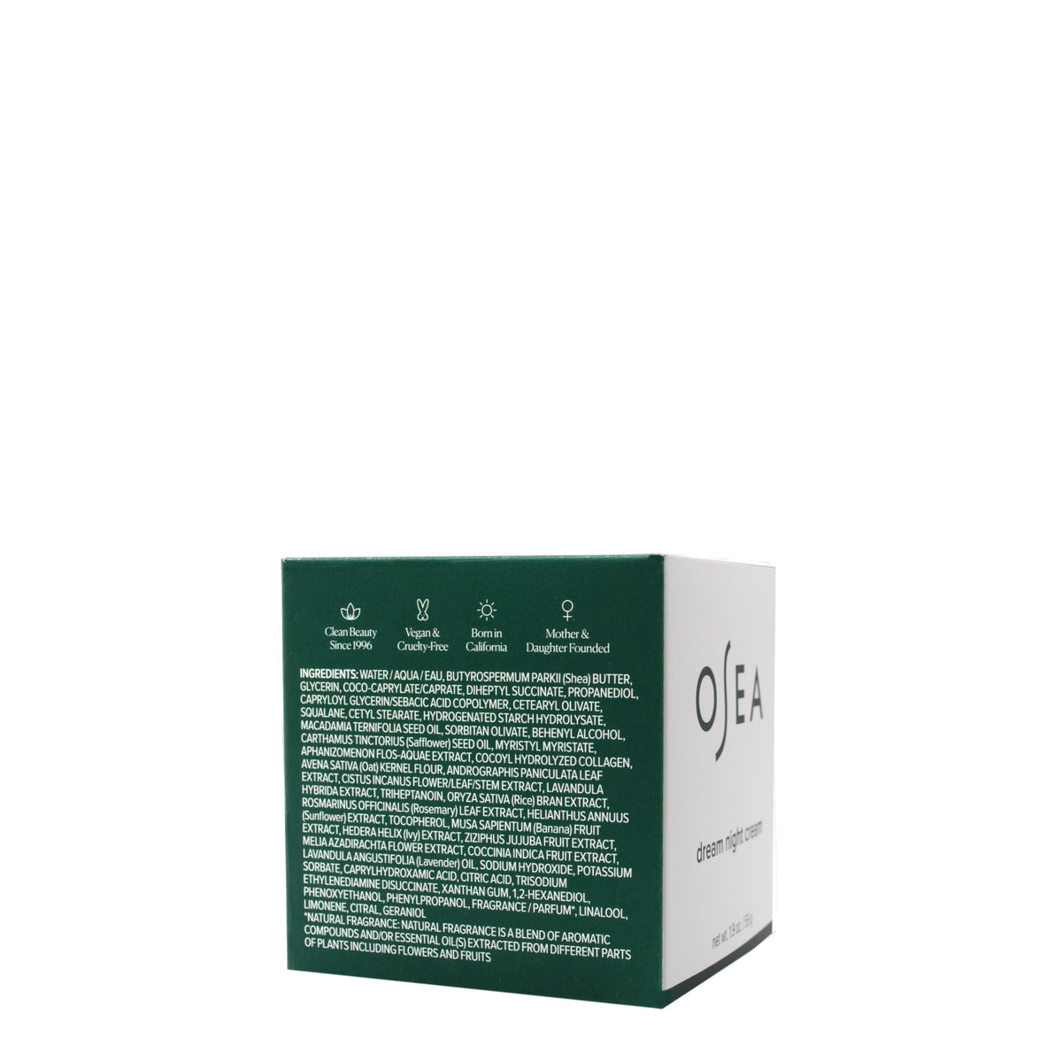 OSEA on nightstand lifestyle scene promoting calming bedtime routine