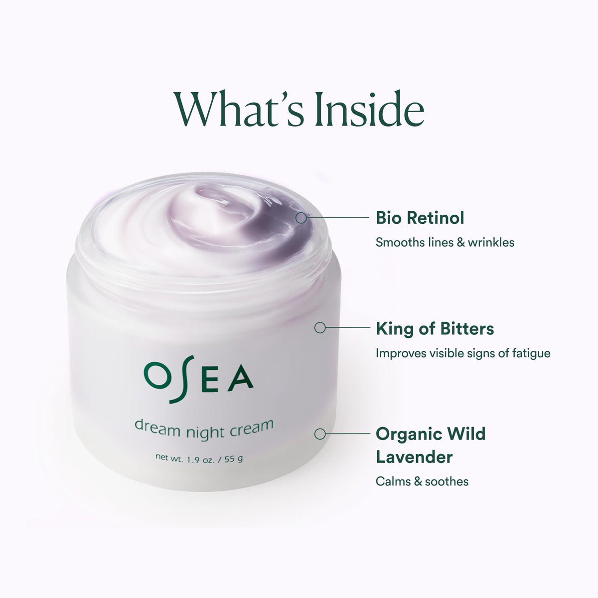 OSEA pump and cream close-up showing easy application and control