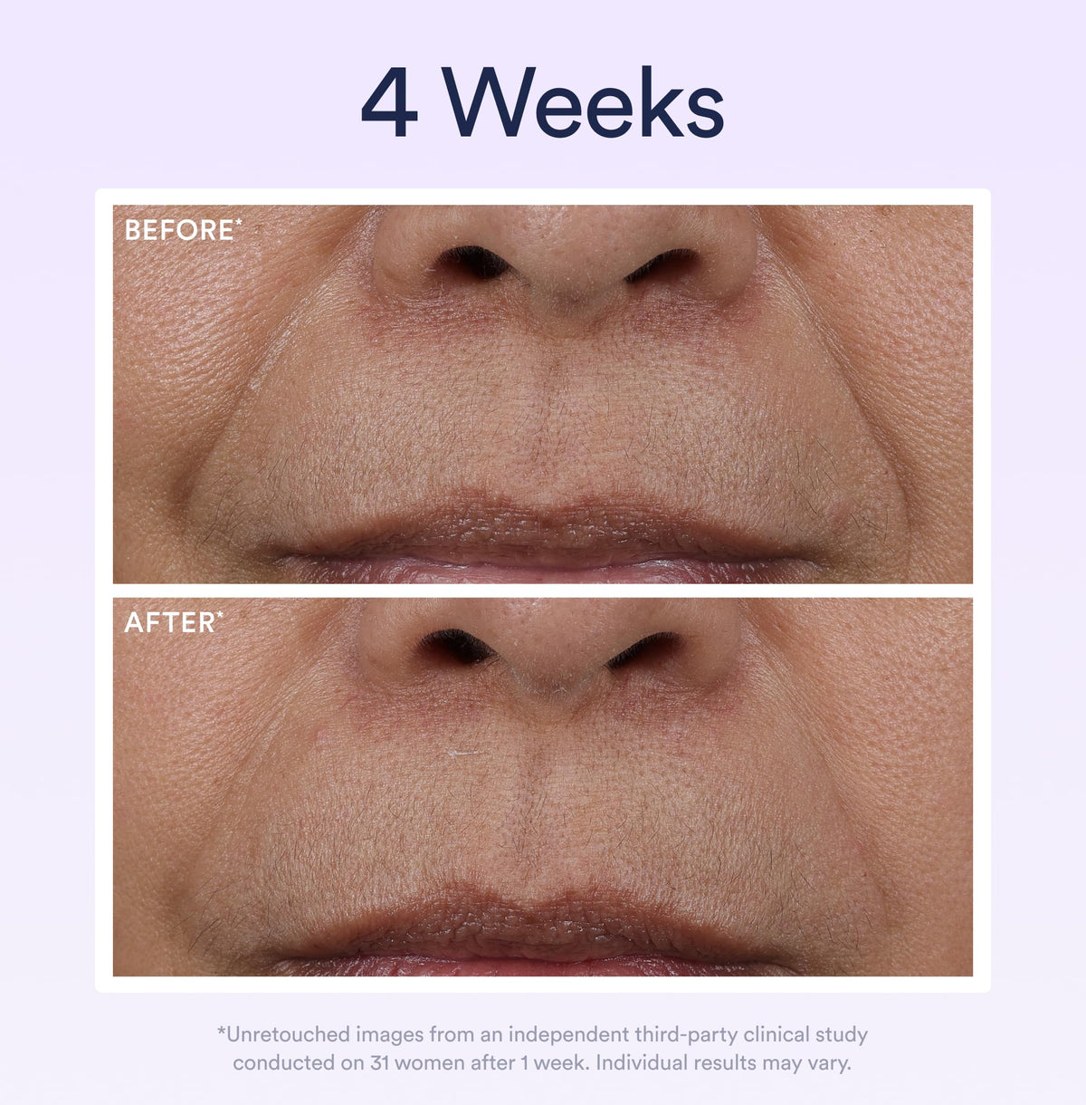 OSEA before and after skin close-up showing smoother, firmer appearance benefit