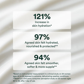 OSEA cream spread on hand demonstrating moisturizing effect