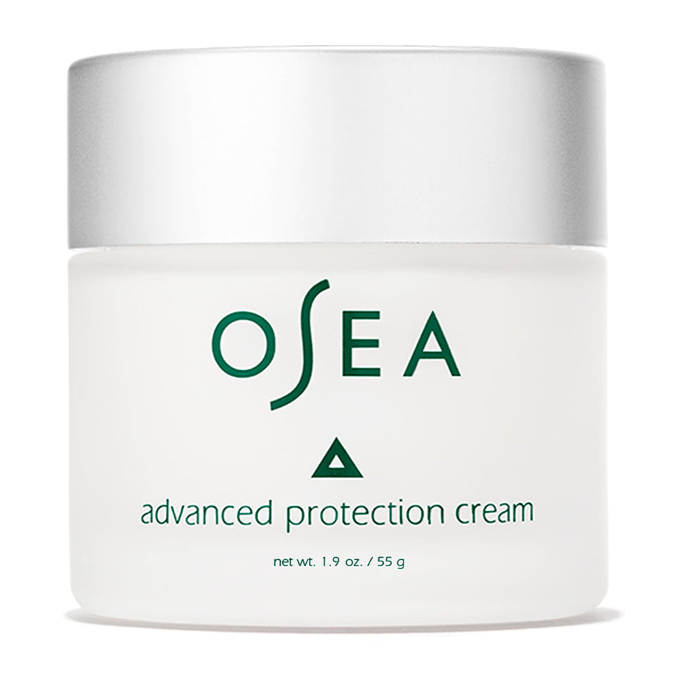 OSEA front packaging of face cream showing brand and jar benefit