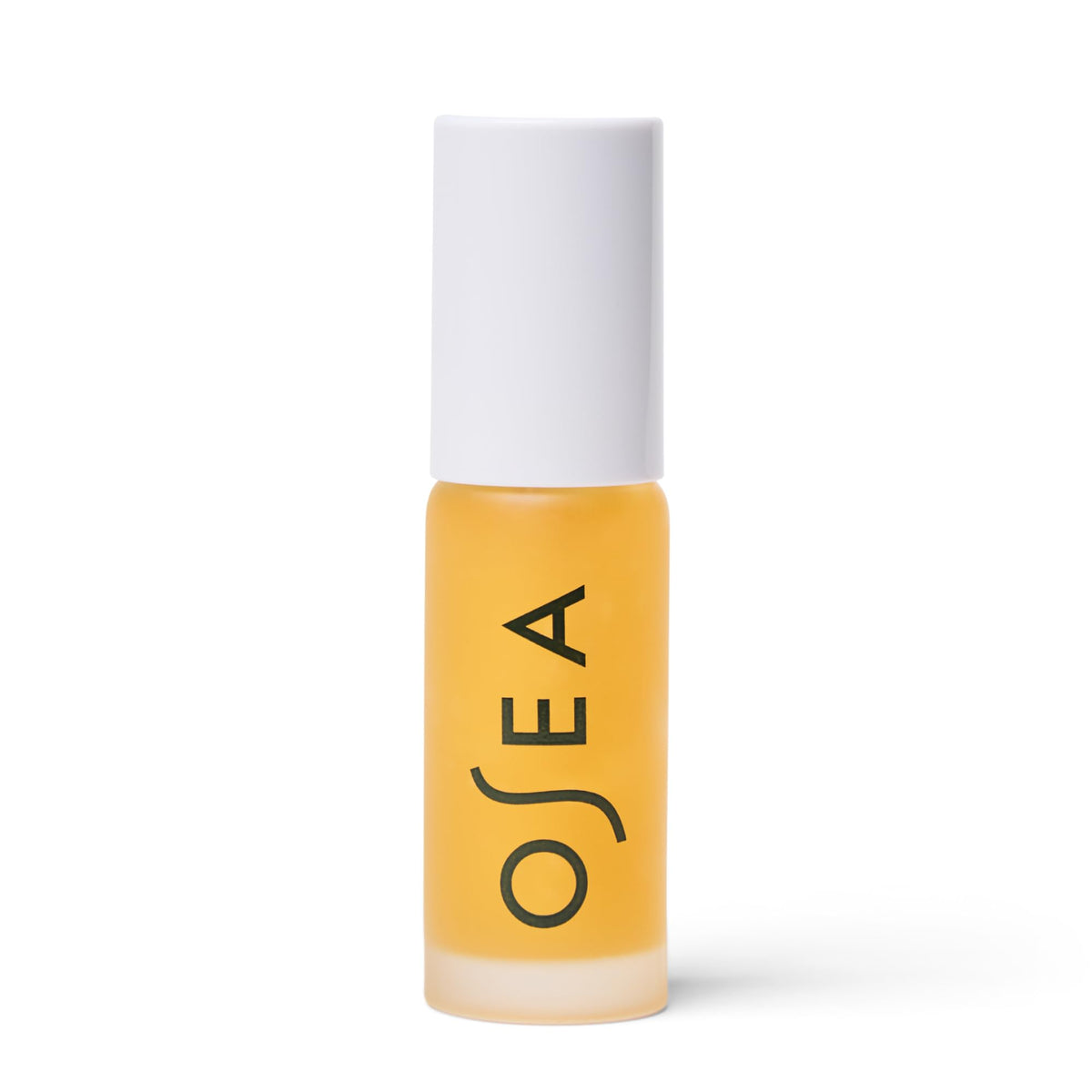 OSEA lip oil front packaging showing clear bottle and glossy finish benefit