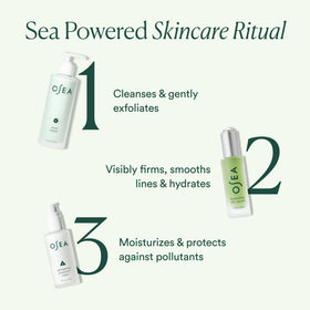 OSEA Ocean Cleanser in bathroom routine setting illustrating daily cleansing ritual benefits