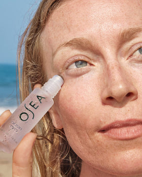 OSEA gel texture on finger highlighting hydrating lightweight feel