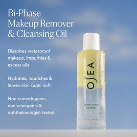 OSEA dispenser releasing cleansing oil hybrid for easy application benefit