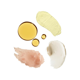 OSEA travel set styled in bathroom conveying portability and effortless skincare