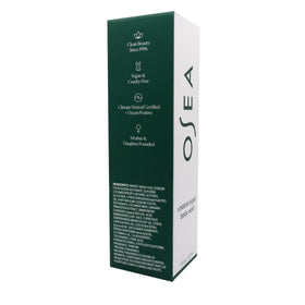 OSEA product on bathroom shelf styled for everyday routine benefit