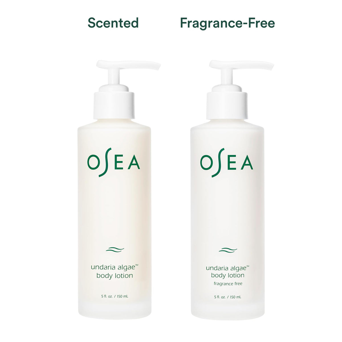 OSEA lotion being pumped to show lightweight texture and easy dispensing