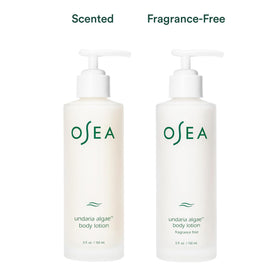 OSEA lotion being pumped to show lightweight texture and easy dispensing