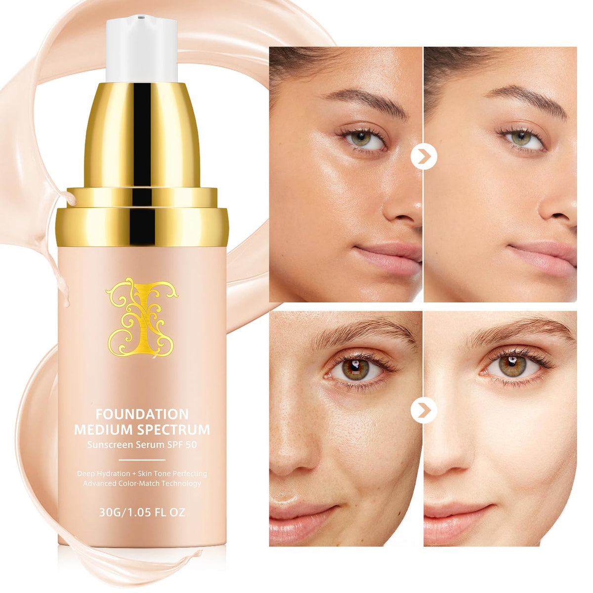 O.SECERT SPF label close-up showing SPF50+, sun protection benefit