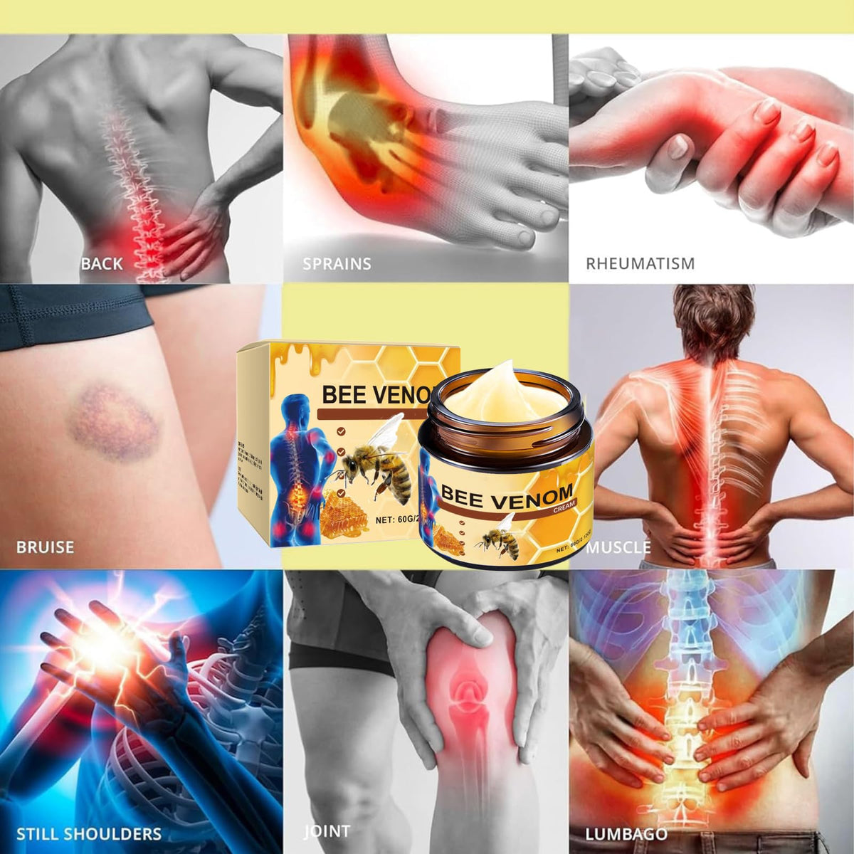 OSFRIAGE in use massaging knee area demonstrating targeted relief support