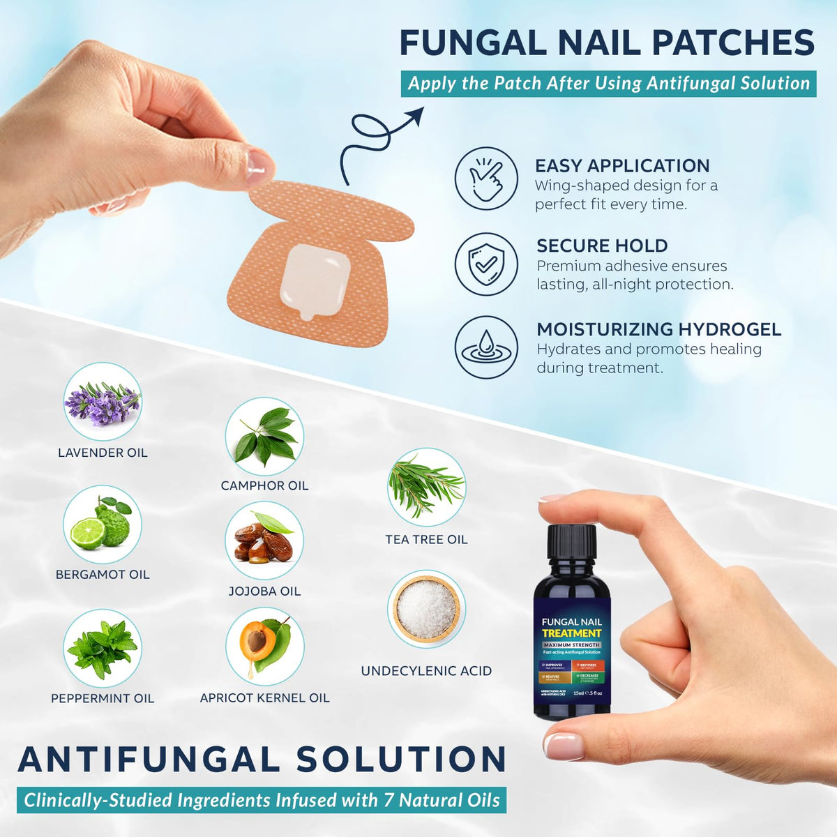 OSIMOON before and after nails illustrating clearer nail improvement