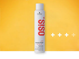 OSiS+ can in hand for size-scale and travel-friendly styling convenience