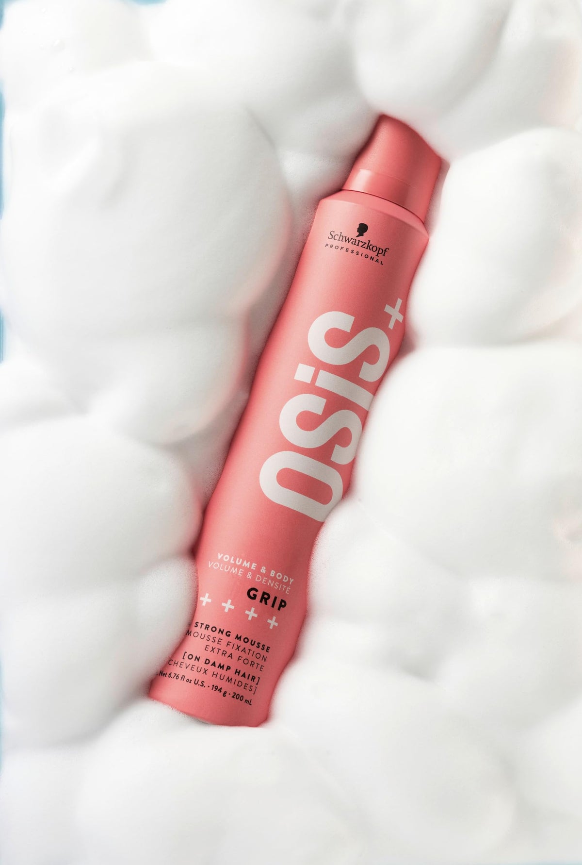 OSiS+ styled hair after blow-dry showing visible volume and shine