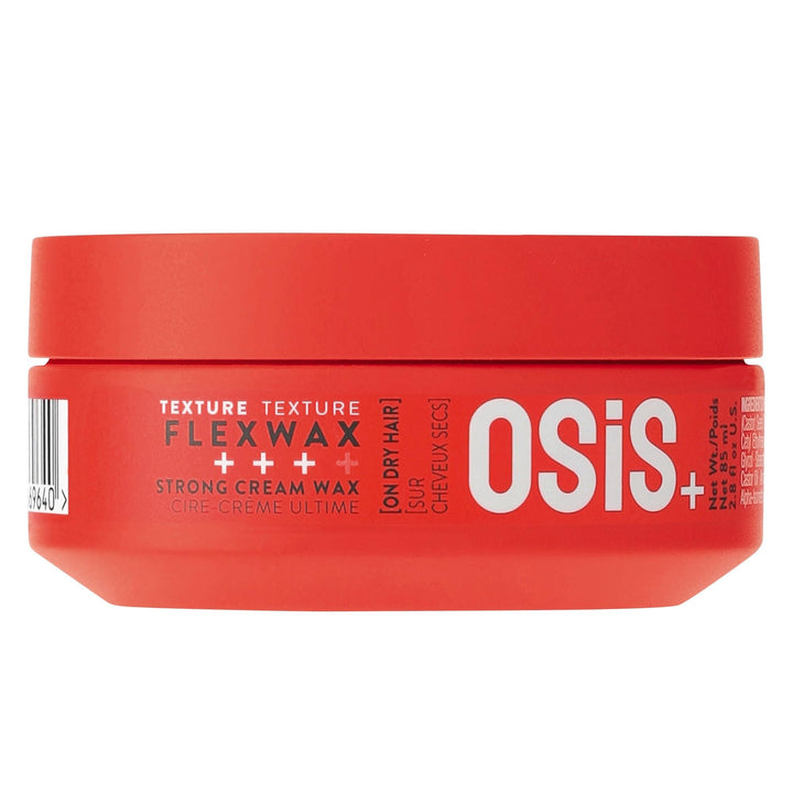 OSiS+ flexwax front tub showing label and packaging benefit