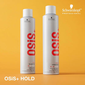 OSiS+ Freeze next to a hand showing 9 oz scale and portability