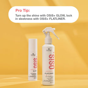 OSiS+ Glow on model outdoors showcasing polished, humidity-resistant shine