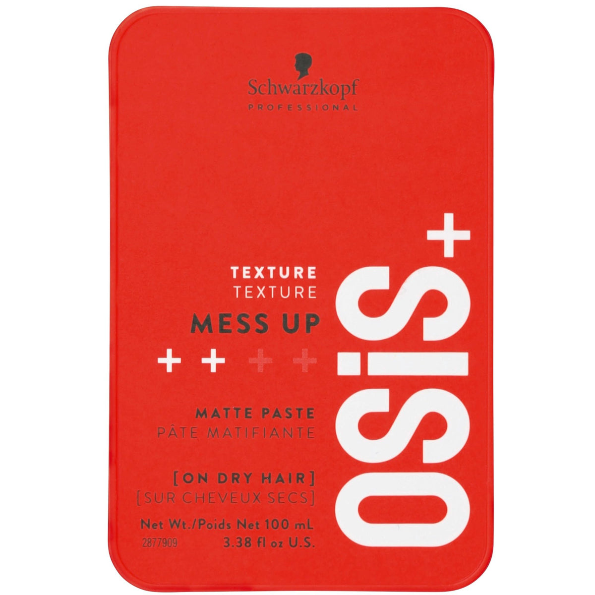 OSiS+ jar front view showing product packaging and clear label benefits