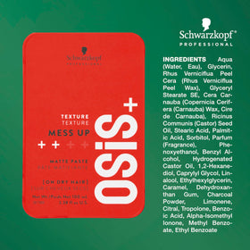 OSiS+ paste on hands ready to apply for easy, controllable styling