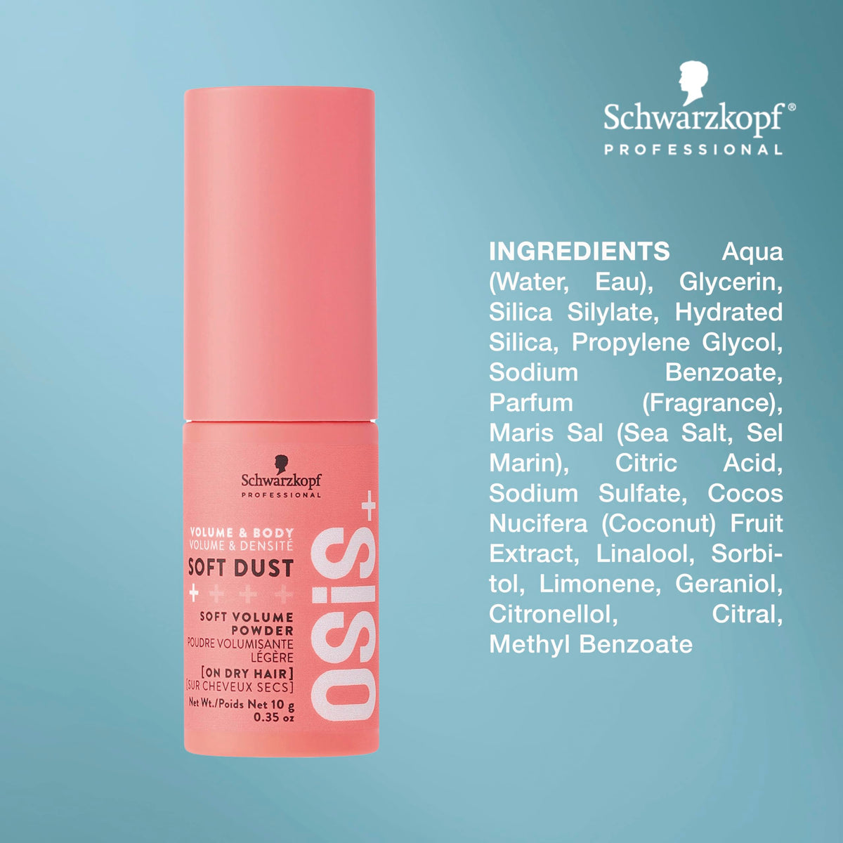 OSiS+ before and after comparison showing fuller hair and soft finish